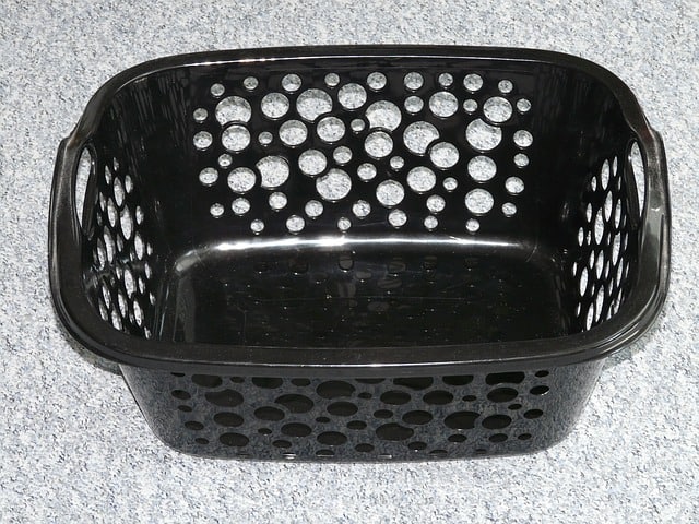 black Plastic container
