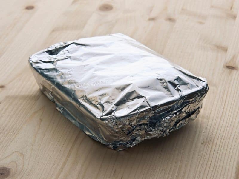 food storage wrap with aluminum foil